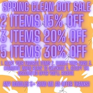 Spring Clean Out Sale! Now Till May 31 2026